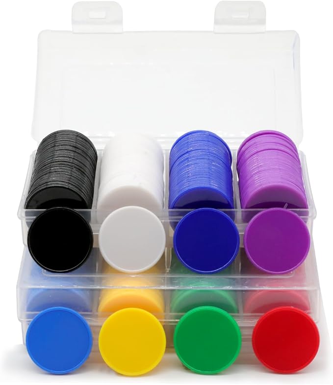 Set of 100 Opaque Plastic Learning Counters Mini Poker Chips Game Tokens - Image 6