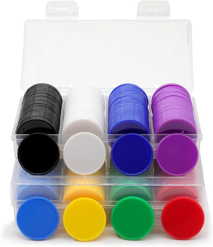 Set of 100 Opaque Plastic Learning Counters Mini Poker Chips Game Tokens - Image 6