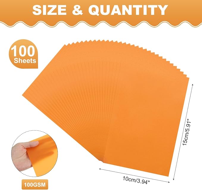 MECCANIXITY 100 Sheet Colored Vellum Paper 4" x 6", 100gsm Translucent - Image 2