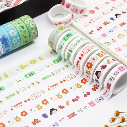 60 Rolls Cartoon Washi Tape Set Washi Tape Stickers Decorative Washi Tapes - Image 6