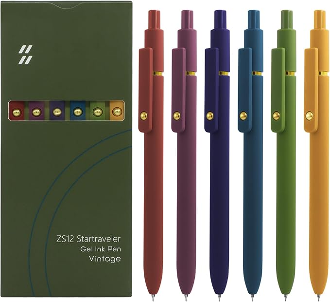 Gel Pens, 0.5mm Fine Point Smooth Writing Pens, High-End Series Retractable Pens by UIXJODO