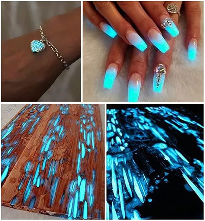VViViD Aqua Glow in The Dark Pigment Powder 30g/1oz Packet - Image 2