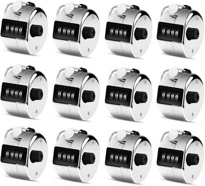 12 Pcs Hand Tally Counter 4-Digit Lap Counter Clicker, Manual Mechanical by Eliamo