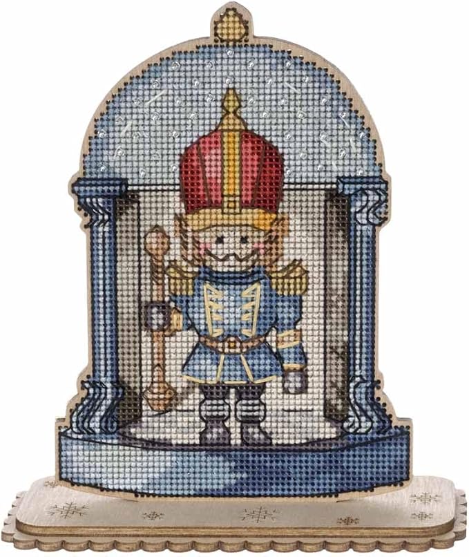 Wonderland Crafts Christmas Soldier Cross-Stitch kit on Wood FLW-049 - Image 2