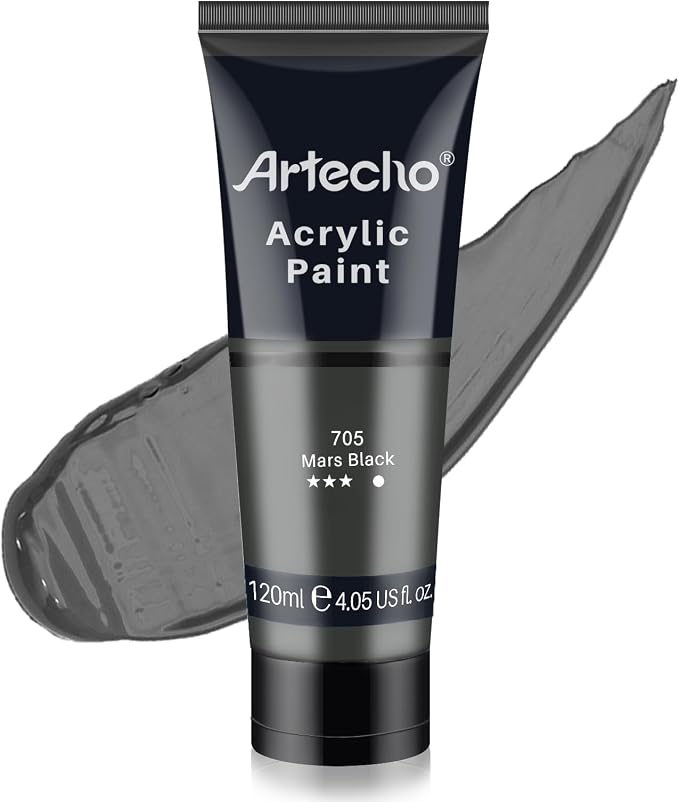 Artecho Mars Black Acrylic Paint Tubes, Art Craft Paints by Artecho