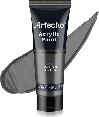 Artecho Mars Black Acrylic Paint Tubes, Art Craft Paints by Artecho