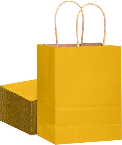 qiqee 32-Packs Yellow Paper Gift Bags - Image 4