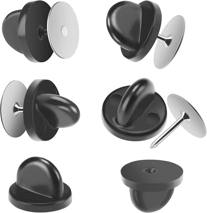 JANYUN 120 Pairs Rubber Blank Pin Backs Butterfly Clutch Backings Holder Tie by JANYUN