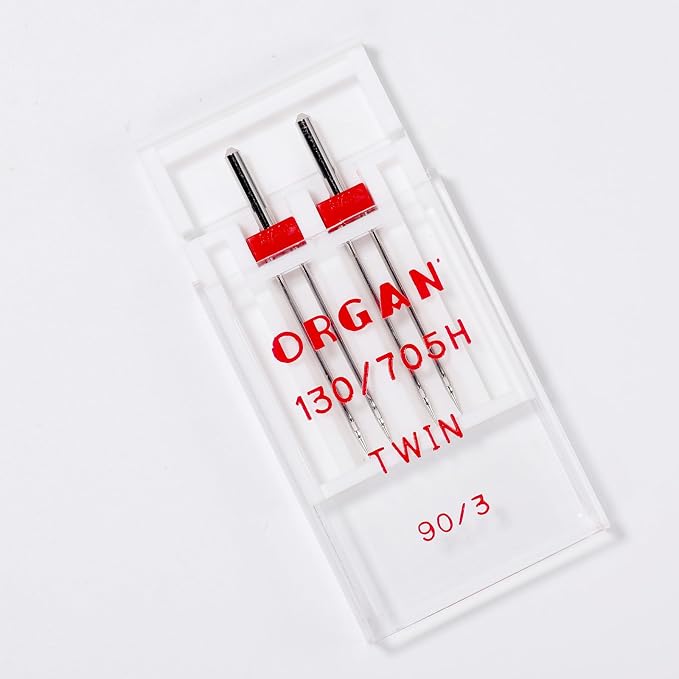Organ Twin Sewing Machine Needles Size 90/14 3.0mm, by Unknown
