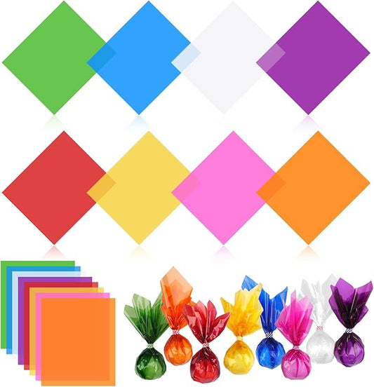 PEASUG 120 PCS Cellophane Sheets, Cello Sheets, Cellophane Paper Sheets by Unknown