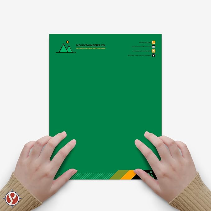 8.5 x 11" Green Color Paper Smooth, - Image 3