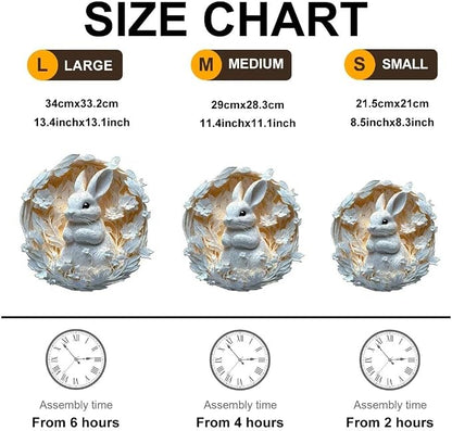 Wooden Puzzles Adults, 3D Paper Rabbit Puzzles 290 Pieces, Unique Animal Shaped - Image 6