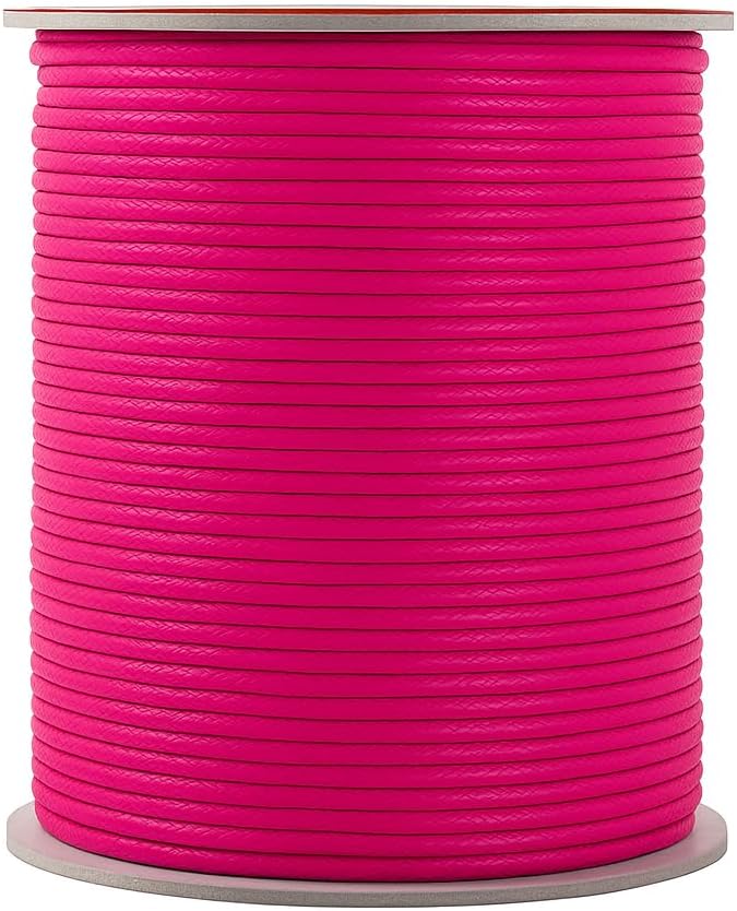 Mandala Crafts 2mm 109 Yards Hot Pink Cotton Waxed Cord by MandalaCrafts