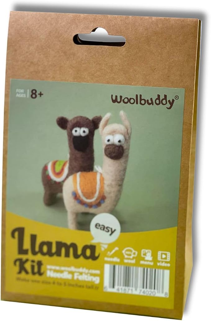 Woolbuddy Needle Felting Kit for Beginners & Adults – Llama DIY Felt Animal - Image 2