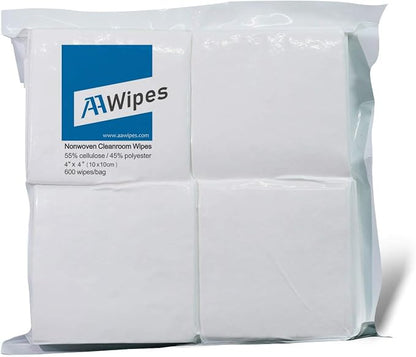 AAwipes Cleanroom Wipes Lint Free Wipes 4" x 4" Cellulose/Polyester Blend by AAWipes