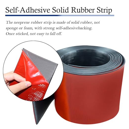 Neoprene Rubber Strips Self Adhesive Solid Rubber Sheets, Rolls & Strips - Image 2