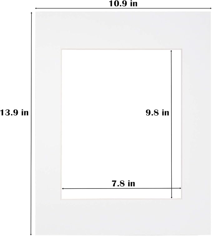 Egofine 11x14 White Picture Mats Pack of 25, Frame Mattes - Image 4
