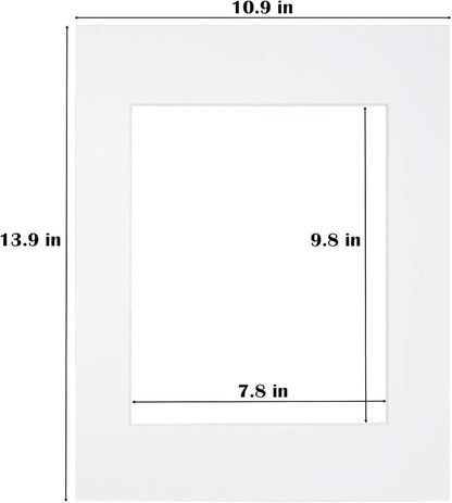 Egofine 11x14 White Picture Mats Pack of 25, Frame Mattes - Image 4