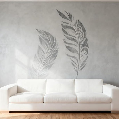 TIAMECH A4 Reusable Two Feathers Stencil - Image 5