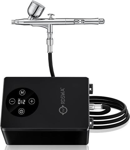 RDSWA Airbrush Kit with Air Compressor Machine, 12-Gear Touch Sensing, 51psi by Unknown