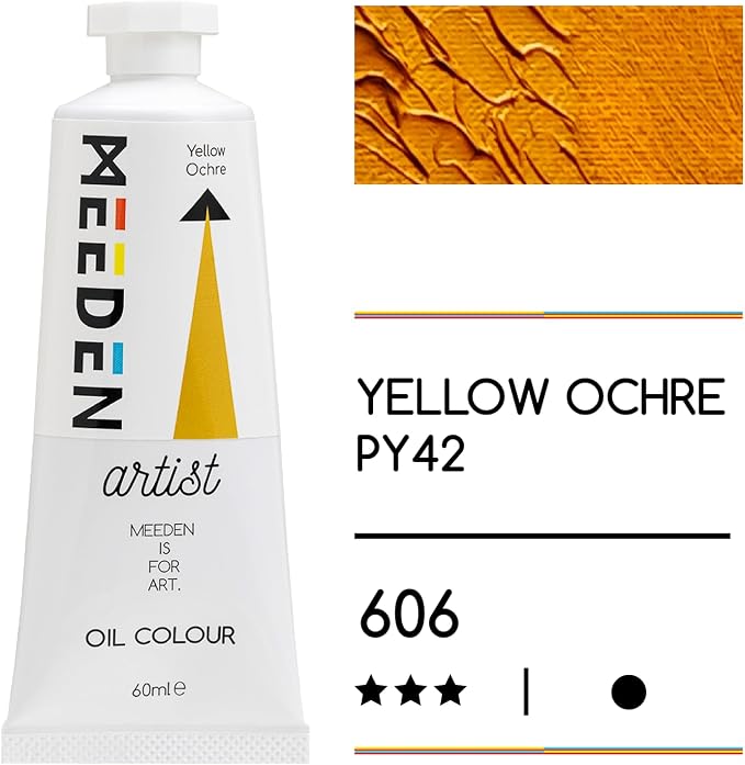 MEEDEN Artist Grade Oil Paint: Yellow Ochre - 60ml/2oz Tube - Professional Art - Image 2