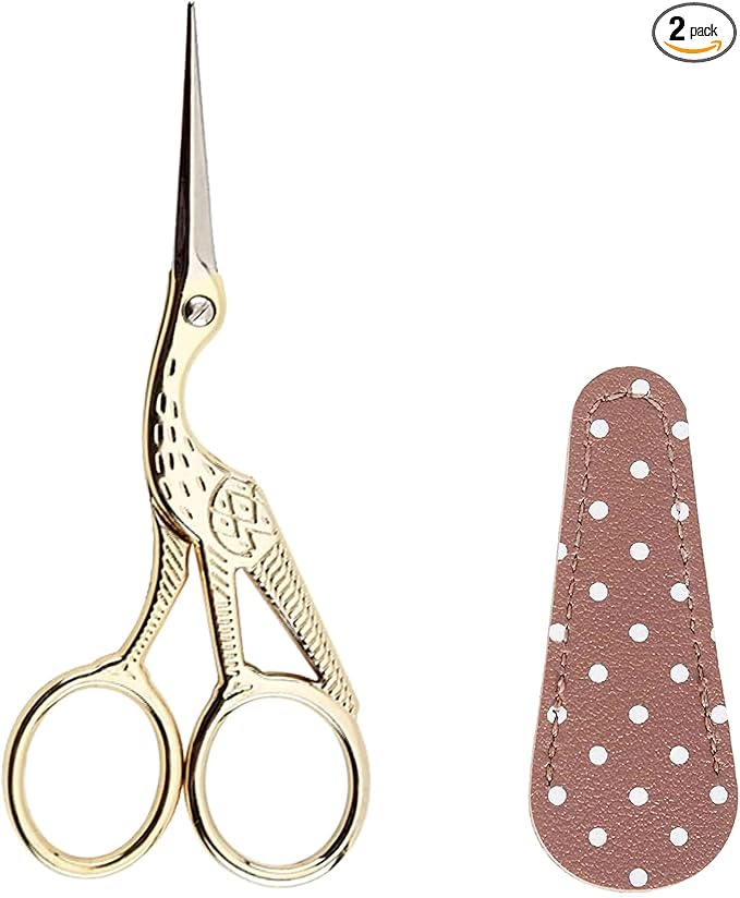 BIHRTC 4.5Inch Embroidery Scissors Sharp Tip Stainless Steel Little Scissors by HOME