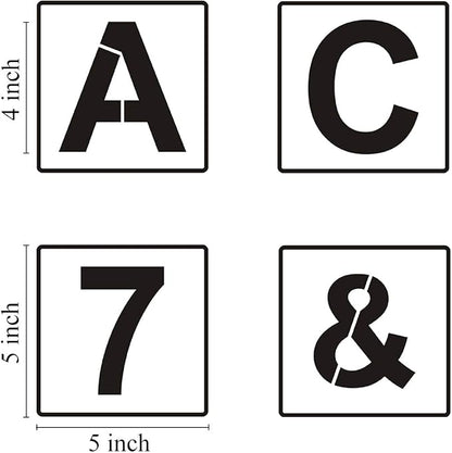 Alphabet Letter and Number Stencils 5 Inch - Image 2