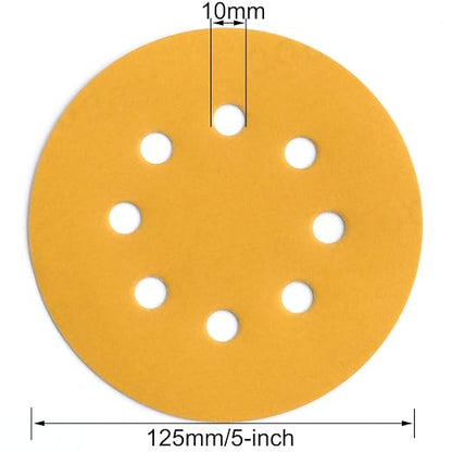 5-Inch 8-Hole Hook and Loop Sanding Discs 800-Grit Random Orbit Sandpaper - Image 6
