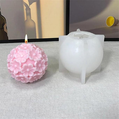 Chrysanthemum Ball Candle Soap Mold Daisy Flower Silicone Mold - Image 3