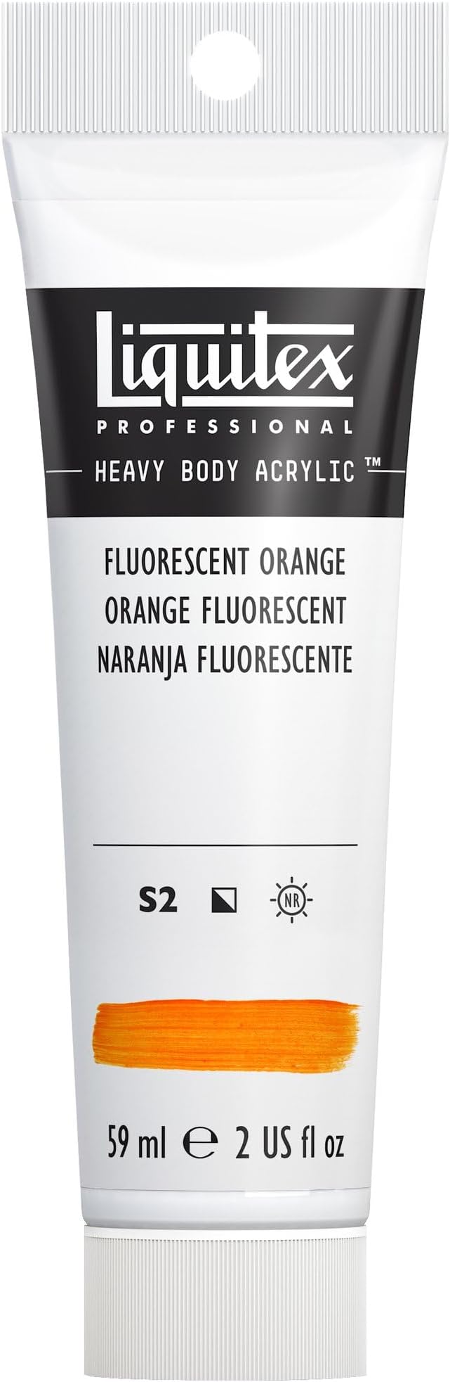 Liquitex Professional Heavy Body Acrylic Paint, 2-oz Tube, Fluorescent Orange by Liquitex