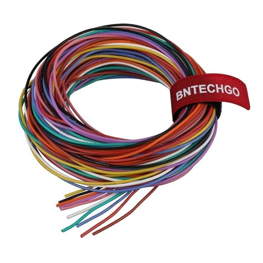 BNTECHGO 24 Gauge Silicone Wire Kit 10 Color Each 10 ft Flexible 24 AWG by BNTECHGO