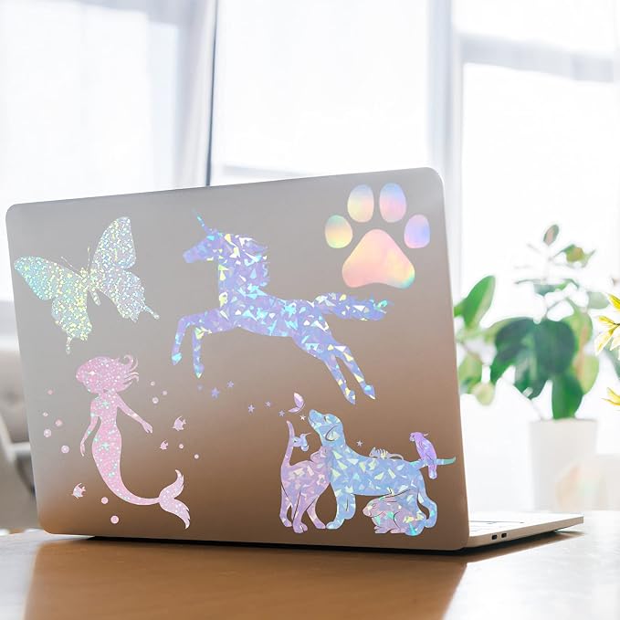36 Sheets A4 Holographic Paper Sticker Transparent Waterproof Self Adhesive - Image 4