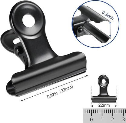 30 Pack Bulldog Clips 0.87 Inch Small Hinge Paper Clips Metal Hinge Clips - Image 2