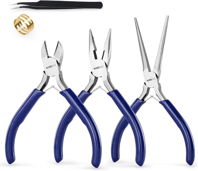 3 PCS Mini Pliers Set, Jewelry Pliers Kit by WISEPRO
