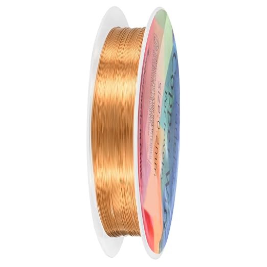 0.2 mm/32 Gauge Copper Wire for Jewelry Making, 82FT Copper Beading Craft Wire by MMETERXITY