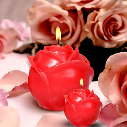 2 Pack Rose Candles Molds for Candle Making, 3D Rose Flower Silicone Molds for - Image 3