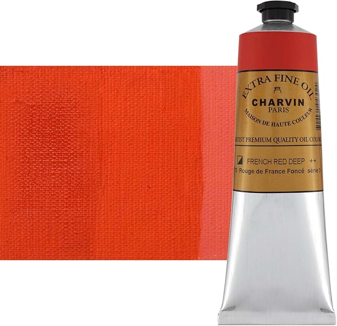 Charvin Extra Fine Oil Paint, French Red Deep 150 ml by Unknown