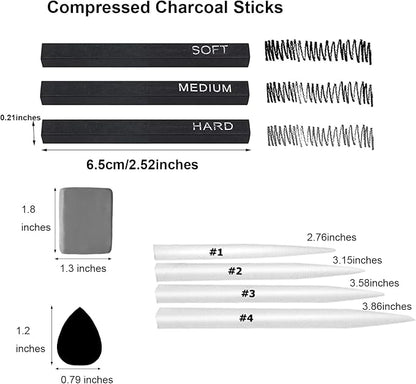 46 PCS Blending Stumps and Tortillions Paper Art Blenders Sketch Drawing Tools - Image 8