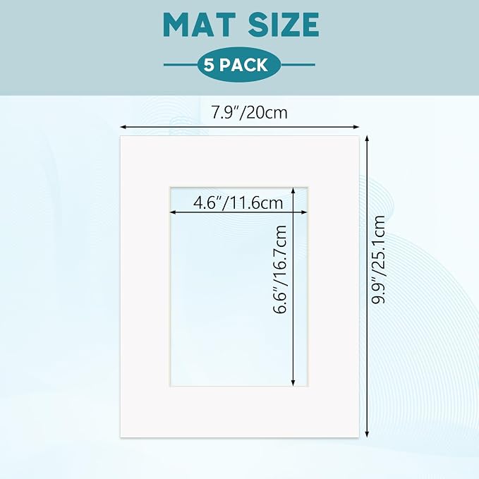 ZBEIVAN 8x10 White Picture Mats - Image 2