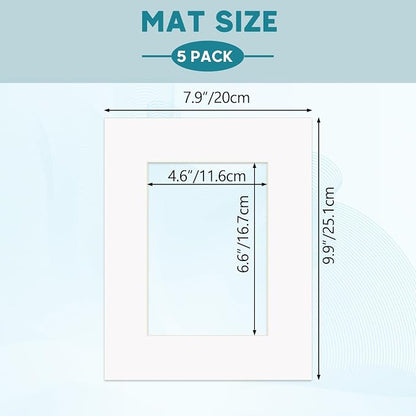 ZBEIVAN 8x10 White Picture Mats - Image 2