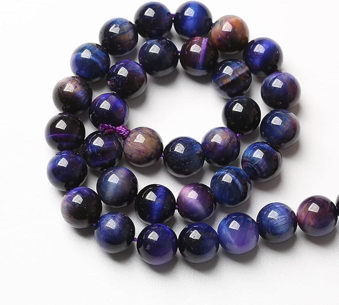 38pcs 10mm AAA Natural Tiger Eye Stone Beads Gemstone Round Spacer Loose Beads - Image 5