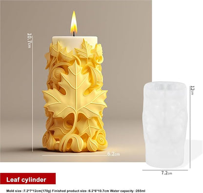 Maple Leaf Candle Molds, 3D Reusable Silicone Molds, Unique Resin Wax Concrete - Image 2