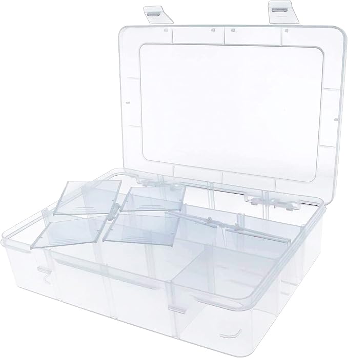 Xiaoyztan Clear Plastic Organizer, 12 Grids by Welcometoxiaoyztan