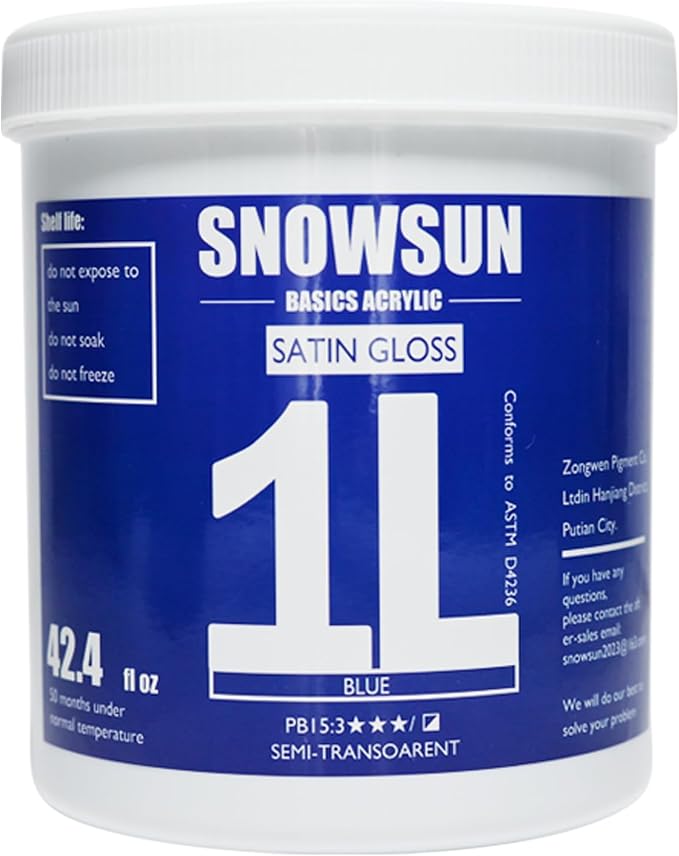 SNOWSUN Blue Acrylic Paints, Large Bulk Heavy Body Acrylic Paint by PainttheLightofInspiration