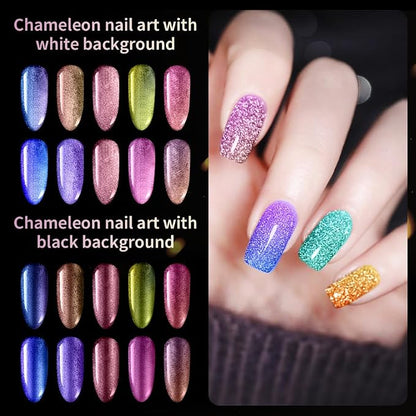 10 Colors Chameleon Mica Powder Color Shift Pigment Powder - Image 3