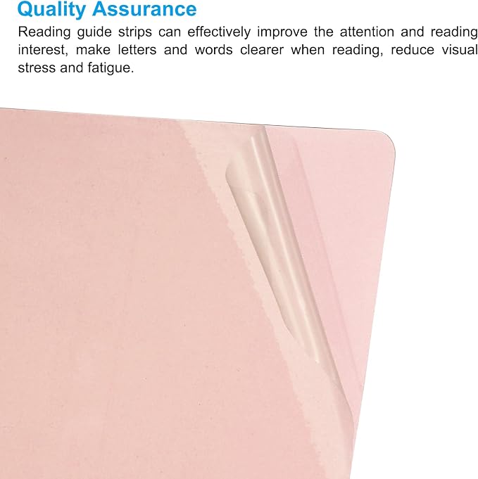 PATIKIL A4 Size Guided Reading Sheet, Light Orange - Image 5