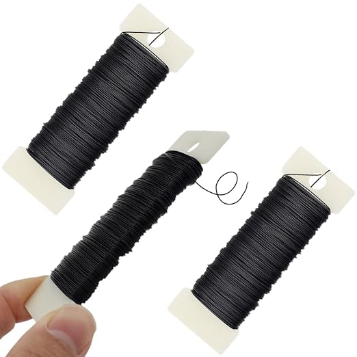 HAHIYO 26Gauge Black Metal Floral Wire by HAHIYO