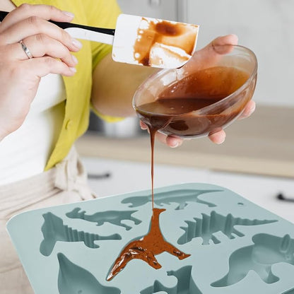 2 Pack 3D Ancient Dinosaur Silicone Molds 8 Cavity Dinosaur Themed Baking Mould - Image 5