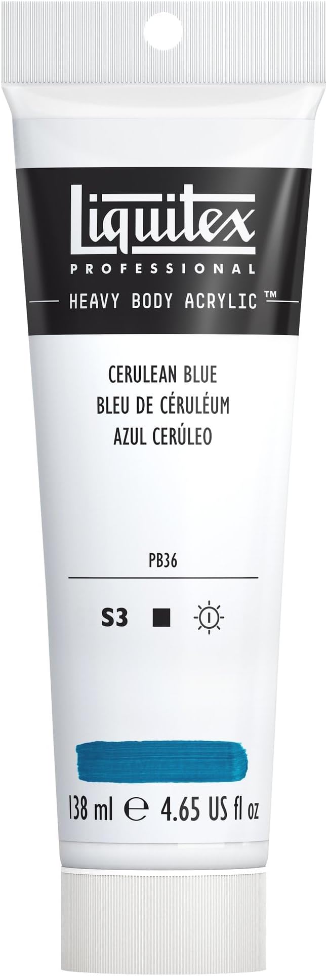 Liquitex Professional Heavy Body Acrylic Paint, 4.65-oz Tube, Cerulean Blue by Liquitex