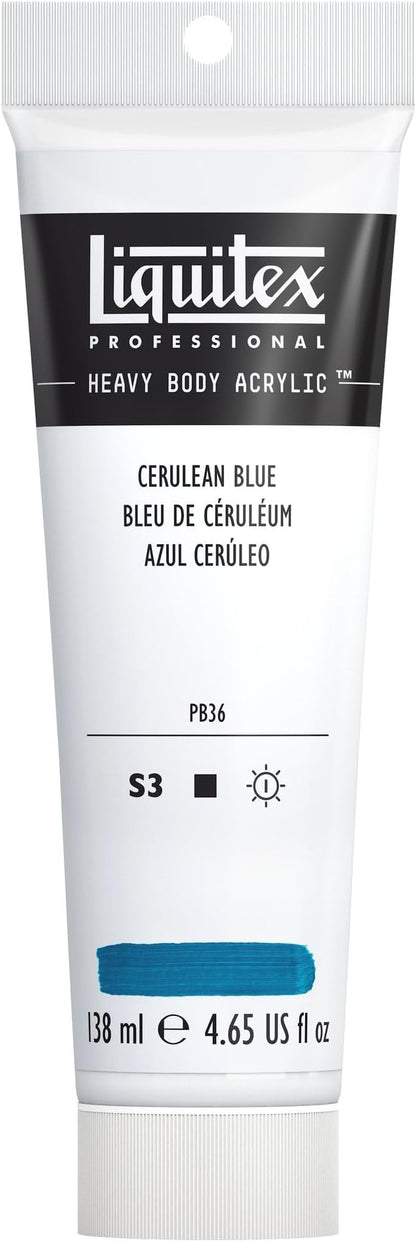 Liquitex Professional Heavy Body Acrylic Paint, 4.65-oz Tube, Cerulean Blue by Liquitex